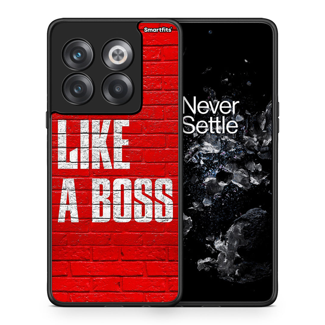 Θήκη OnePlus 10T Like A Boss από τη Smartfits με σχέδιο στο πίσω μέρος και μαύρο περίβλημα | OnePlus 10T Like A Boss case with colorful back and black bezels