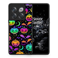 Thumbnail for Θήκη OnePlus 10T Neon Halloween από τη Smartfits με σχέδιο στο πίσω μέρος και μαύρο περίβλημα | OnePlus 10T Neon Halloween case with colorful back and black bezels