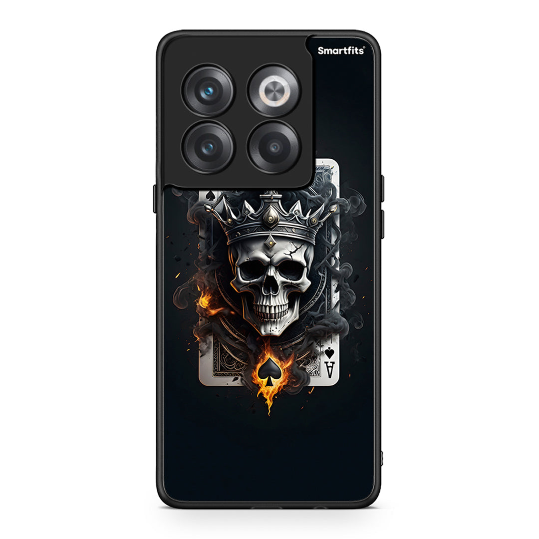 OnePlus 10T Skull King Ace θήκη από τη Smartfits με σχέδιο στο πίσω μέρος και μαύρο περίβλημα | Smartphone case with colorful back and black bezels by Smartfits