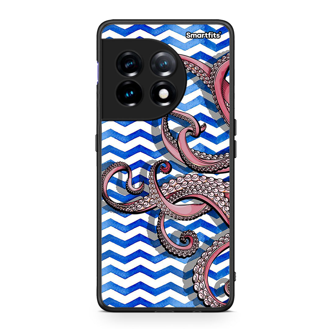 Θήκη OnePlus 11R / ACE 2 5G Chevron Devilfish από τη Smartfits με σχέδιο στο πίσω μέρος και μαύρο περίβλημα | OnePlus 11R / ACE 2 5G Chevron Devilfish Case with Colorful Back and Black Bezels