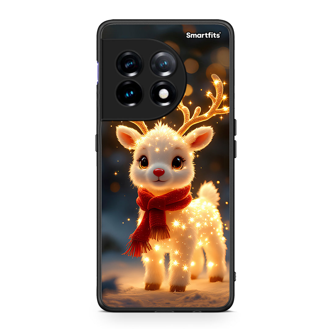 Θήκη OnePlus 11 5G Christmas Cutie από τη Smartfits με σχέδιο στο πίσω μέρος και μαύρο περίβλημα | OnePlus 11 5G Christmas Cutie Case with Colorful Back and Black Bezels