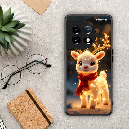 Θήκη OnePlus 11 5G Christmas Cutie από τη Smartfits με σχέδιο στο πίσω μέρος και μαύρο περίβλημα | OnePlus 11 5G Christmas Cutie Case with Colorful Back and Black Bezels