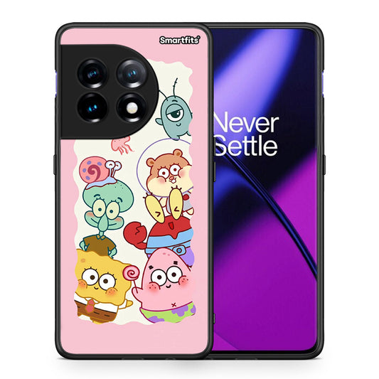 Θήκη OnePlus 11R / ACE 2 5G Cute Companion από τη Smartfits με σχέδιο στο πίσω μέρος και μαύρο περίβλημα | OnePlus 11R / ACE 2 5G Cute Companion Case with Colorful Back and Black Bezels