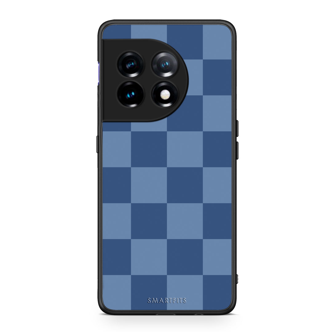 Θήκη OnePlus 11 5G Denim Blue Checkerboard από τη Smartfits με σχέδιο στο πίσω μέρος και μαύρο περίβλημα | OnePlus 11 5G Denim Blue Checkerboard case with colorful back and black bezels