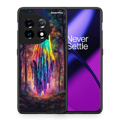 Θήκη OnePlus 11R / ACE 2 5G Halloween Ghost από τη Smartfits με σχέδιο στο πίσω μέρος και μαύρο περίβλημα | OnePlus 11R / ACE 2 5G Halloween Ghost Case with Colorful Back and Black Bezels