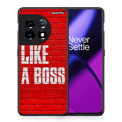 Θήκη OnePlus 11 5G Like A Boss από τη Smartfits με σχέδιο στο πίσω μέρος και μαύρο περίβλημα | OnePlus 11 5G Like A Boss Case with Colorful Back and Black Bezels