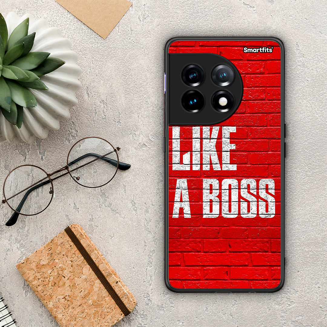 Θήκη OnePlus 11 5G Like A Boss από τη Smartfits με σχέδιο στο πίσω μέρος και μαύρο περίβλημα | OnePlus 11 5G Like A Boss Case with Colorful Back and Black Bezels