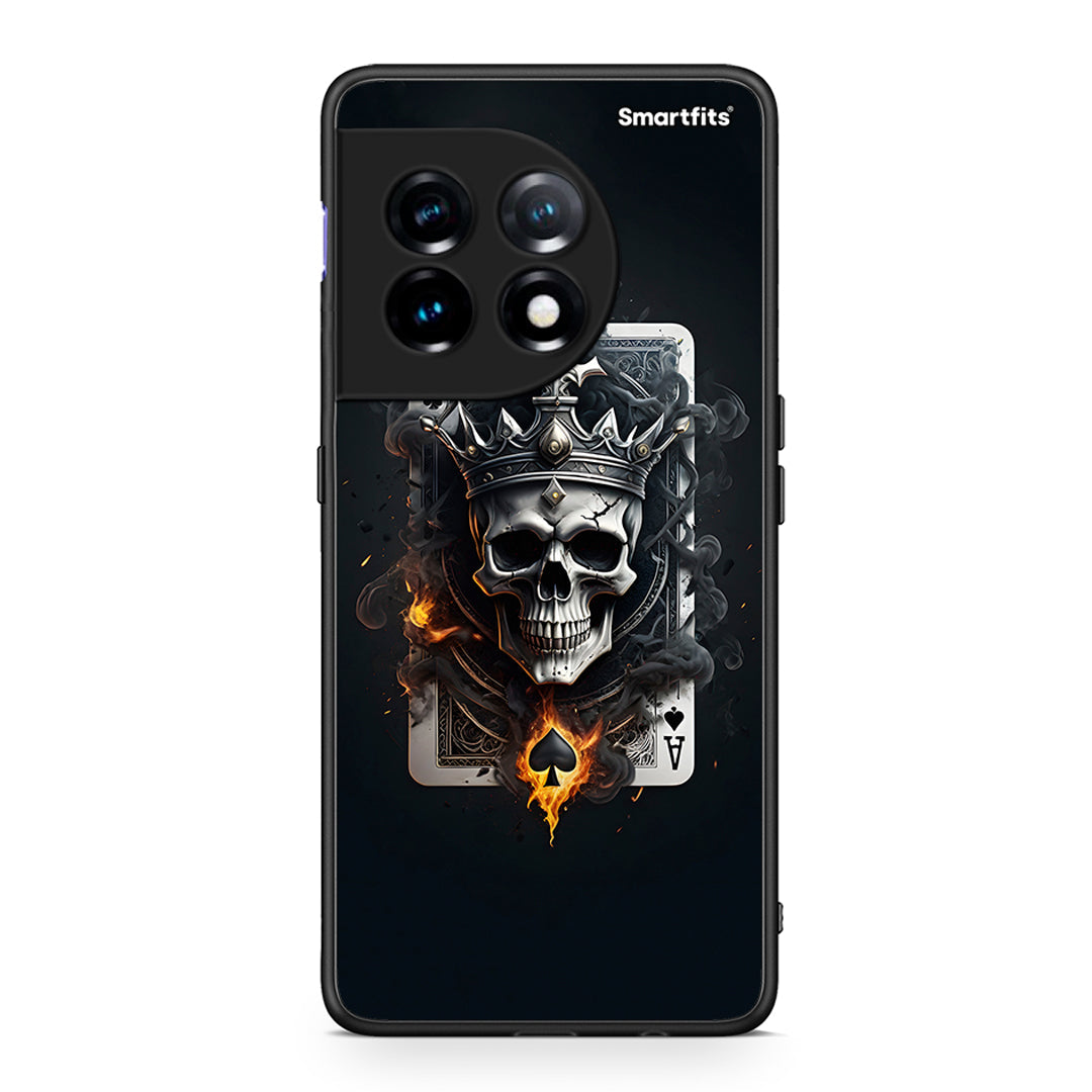 Θήκη OnePlus 11 5G Skull King Ace από τη Smartfits με σχέδιο στο πίσω μέρος και μαύρο περίβλημα | OnePlus 11 5G Skull King Ace Case with Colorful Back and Black Bezels