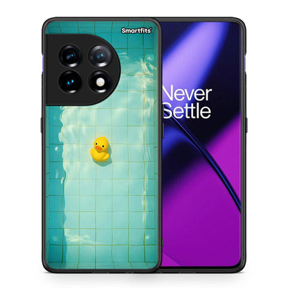 Θήκη OnePlus 11 5G Yellow Duck από τη Smartfits με σχέδιο στο πίσω μέρος και μαύρο περίβλημα | OnePlus 11 5G Yellow Duck Case with Colorful Back and Black Bezels