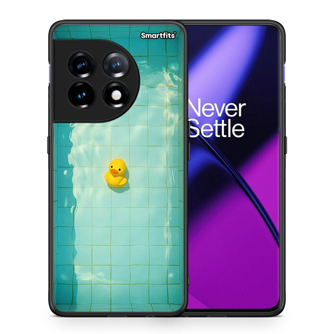 Θήκη OnePlus 11R / ACE 2 5G Yellow Duck από τη Smartfits με σχέδιο στο πίσω μέρος και μαύρο περίβλημα | OnePlus 11R / ACE 2 5G Yellow Duck Case with Colorful Back and Black Bezels