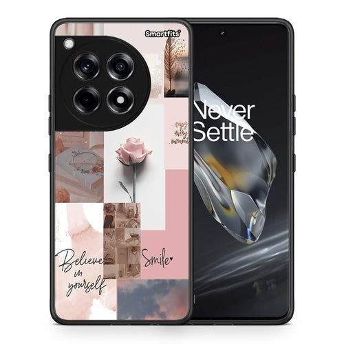 Θήκη OnePlus 12 Aesthetic Collage από τη Smartfits με σχέδιο στο πίσω μέρος και μαύρο περίβλημα | OnePlus 12 Aesthetic Collage case with colorful back and black bezels