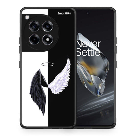 Θήκη OnePlus 12 Angels Demons από τη Smartfits με σχέδιο στο πίσω μέρος και μαύρο περίβλημα | OnePlus 12 Angels Demons case with colorful back and black bezels