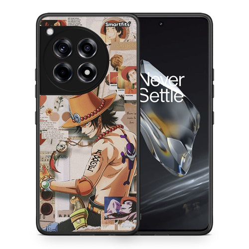 Θήκη OnePlus 12 Anime Collage από τη Smartfits με σχέδιο στο πίσω μέρος και μαύρο περίβλημα | OnePlus 12 Anime Collage case with colorful back and black bezels