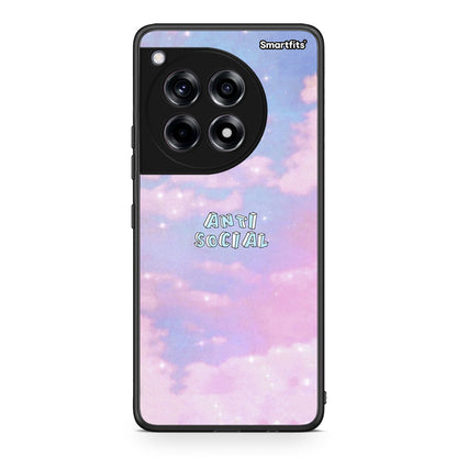 OnePlus 12 Anti Social Θήκη Αγίου Βαλεντίνου από τη Smartfits με σχέδιο στο πίσω μέρος και μαύρο περίβλημα | Smartphone case with colorful back and black bezels by Smartfits