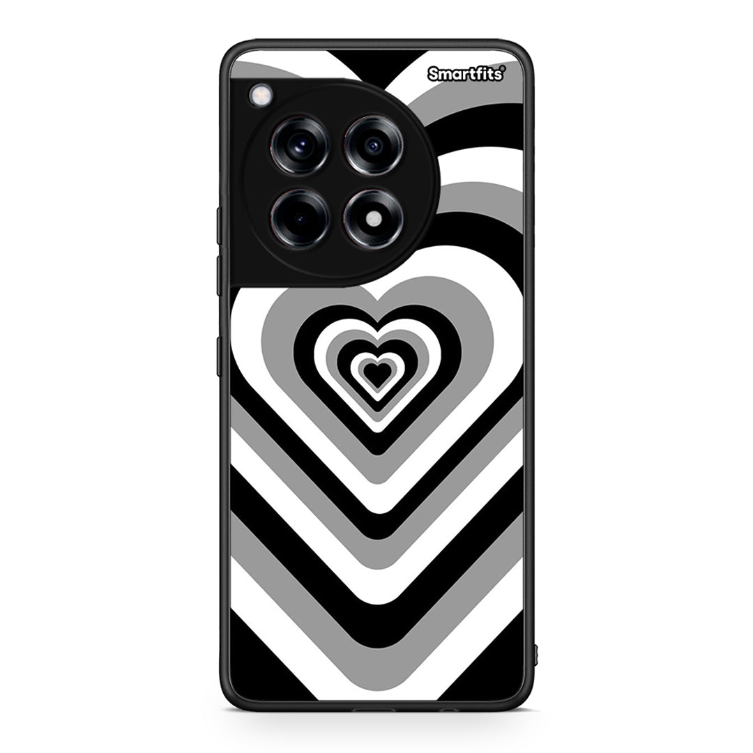 OnePlus 12 Black Hearts θήκη από τη Smartfits με σχέδιο στο πίσω μέρος και μαύρο περίβλημα | Smartphone case with colorful back and black bezels by Smartfits