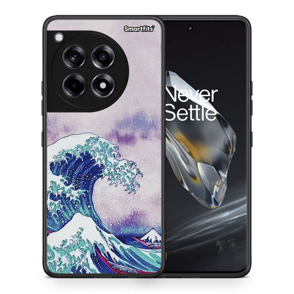 Θήκη OnePlus 12 Blue Waves από τη Smartfits με σχέδιο στο πίσω μέρος και μαύρο περίβλημα | OnePlus 12 Blue Waves case with colorful back and black bezels
