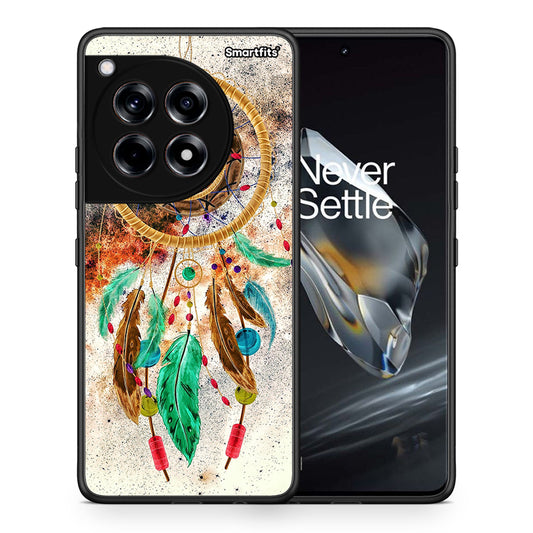 Θήκη OnePlus 12 DreamCatcher Boho από τη Smartfits με σχέδιο στο πίσω μέρος και μαύρο περίβλημα | OnePlus 12 DreamCatcher Boho case with colorful back and black bezels
