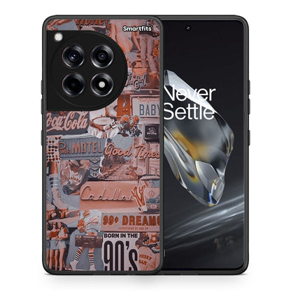 Θήκη OnePlus 12 Born In 90s από τη Smartfits με σχέδιο στο πίσω μέρος και μαύρο περίβλημα | OnePlus 12 Born In 90s case with colorful back and black bezels