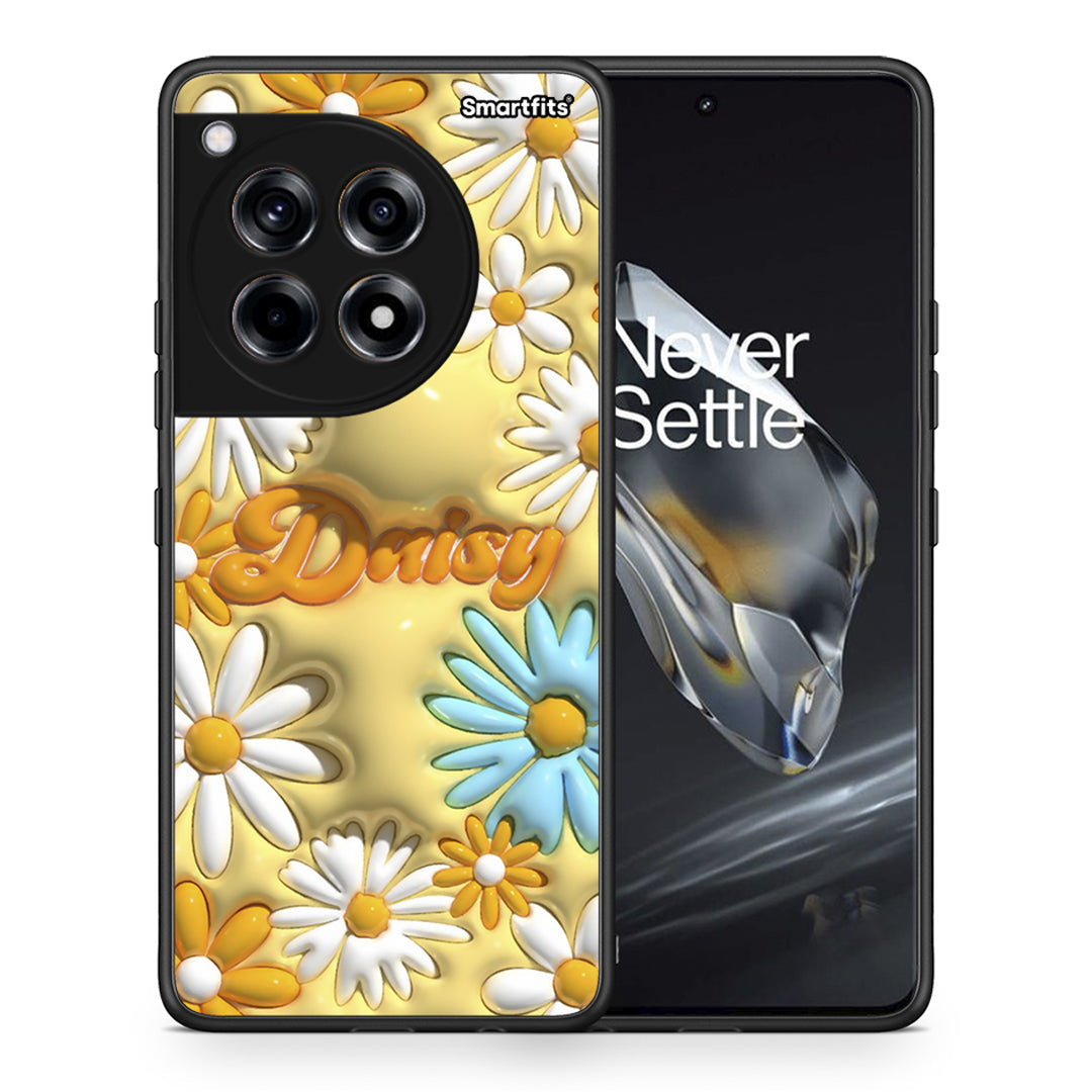 Θήκη OnePlus 12 Bubble Daisies από τη Smartfits με σχέδιο στο πίσω μέρος και μαύρο περίβλημα | OnePlus 12 Bubble Daisies case with colorful back and black bezels