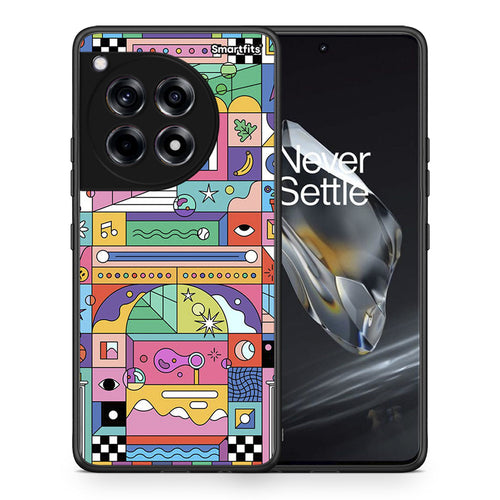 Θήκη OnePlus 12 Bubbles Soap από τη Smartfits με σχέδιο στο πίσω μέρος και μαύρο περίβλημα | OnePlus 12 Bubbles Soap case with colorful back and black bezels
