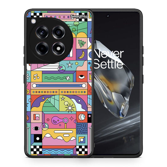 Θήκη OnePlus 12 Bubbles Soap από τη Smartfits με σχέδιο στο πίσω μέρος και μαύρο περίβλημα | OnePlus 12 Bubbles Soap case with colorful back and black bezels