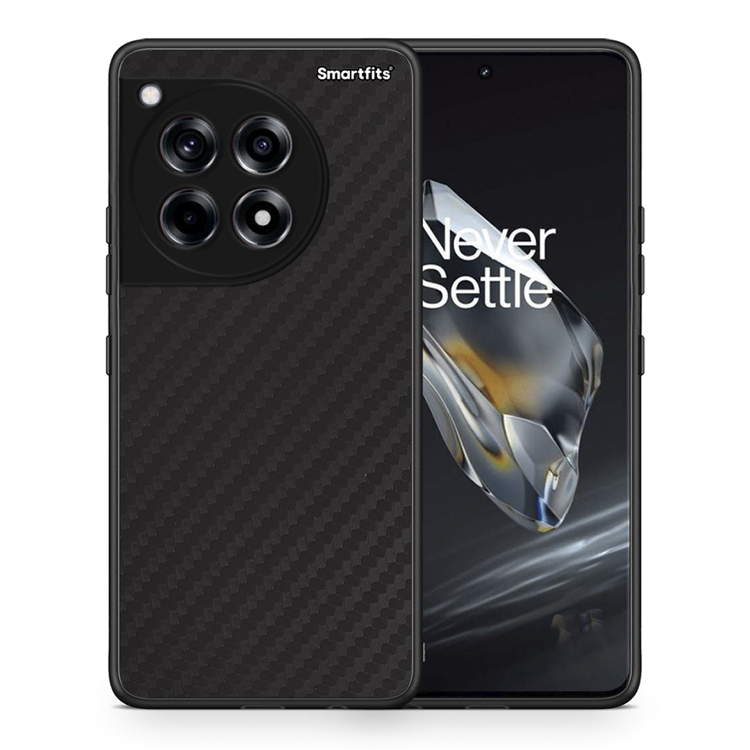 Θήκη OnePlus 12 Carbon Black από τη Smartfits με σχέδιο στο πίσω μέρος και μαύρο περίβλημα | OnePlus 12 Carbon Black case with colorful back and black bezels