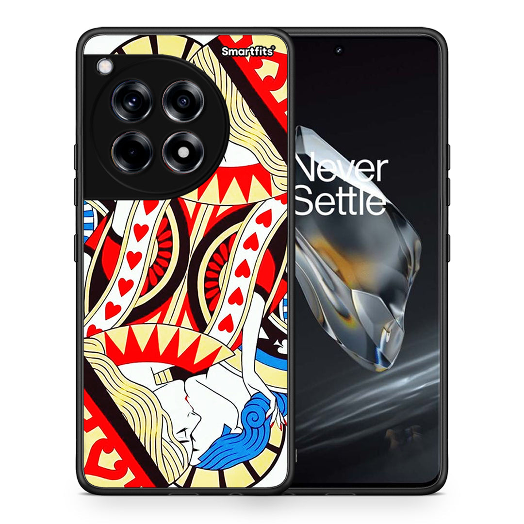 Θήκη OnePlus 12 Card Love από τη Smartfits με σχέδιο στο πίσω μέρος και μαύρο περίβλημα | OnePlus 12 Card Love case with colorful back and black bezels