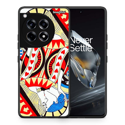 Θήκη OnePlus 12 Card Love από τη Smartfits με σχέδιο στο πίσω μέρος και μαύρο περίβλημα | OnePlus 12 Card Love case with colorful back and black bezels