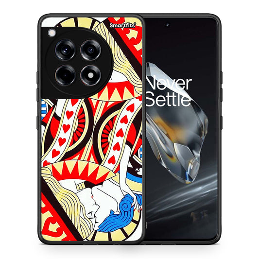 Θήκη OnePlus 12 Card Love από τη Smartfits με σχέδιο στο πίσω μέρος και μαύρο περίβλημα | OnePlus 12 Card Love case with colorful back and black bezels