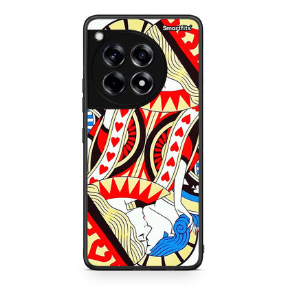 OnePlus 12 Card Love θήκη από τη Smartfits με σχέδιο στο πίσω μέρος και μαύρο περίβλημα | Smartphone case with colorful back and black bezels by Smartfits