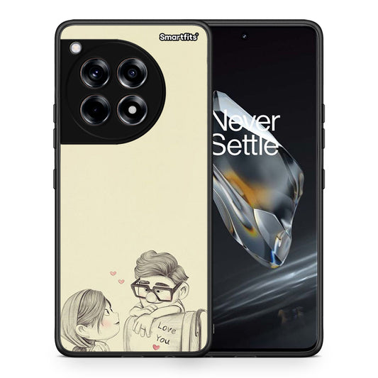 Θήκη OnePlus 12 Carl And Ellie από τη Smartfits με σχέδιο στο πίσω μέρος και μαύρο περίβλημα | OnePlus 12 Carl And Ellie case with colorful back and black bezels