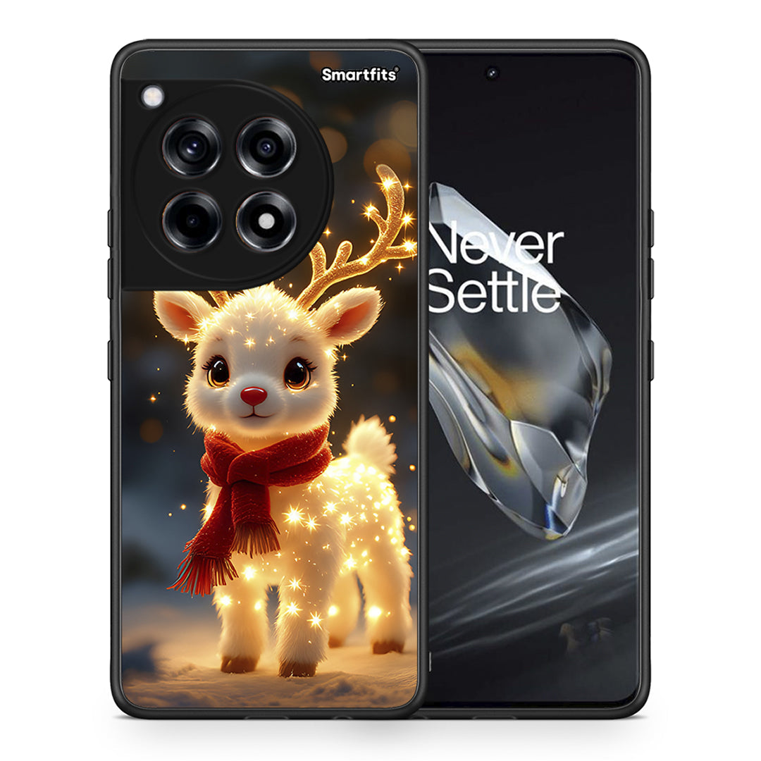Θήκη OnePlus 12 Christmas Cutie από τη Smartfits με σχέδιο στο πίσω μέρος και μαύρο περίβλημα | OnePlus 12 Christmas Cutie case with colorful back and black bezels