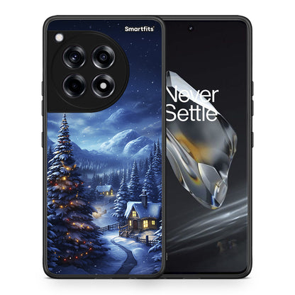 Θήκη OnePlus 12 Christmas Scenery από τη Smartfits με σχέδιο στο πίσω μέρος και μαύρο περίβλημα | OnePlus 12 Christmas Scenery case with colorful back and black bezels