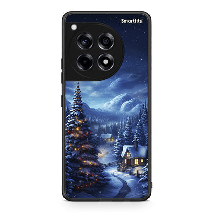 OnePlus 12 Christmas Scenery θήκη από τη Smartfits με σχέδιο στο πίσω μέρος και μαύρο περίβλημα | Smartphone case with colorful back and black bezels by Smartfits