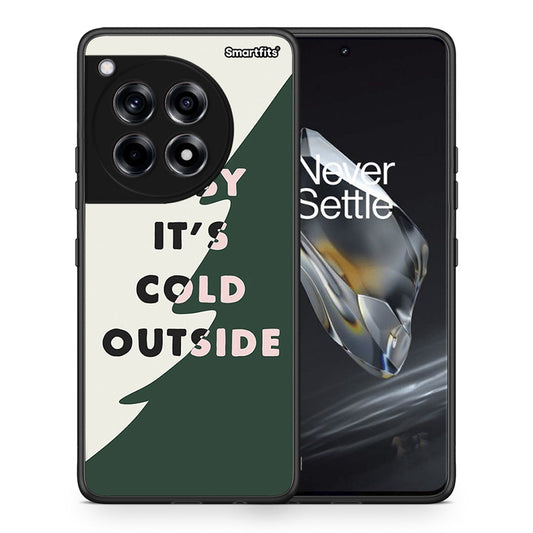 Θήκη OnePlus 12 Cold Outside από τη Smartfits με σχέδιο στο πίσω μέρος και μαύρο περίβλημα | OnePlus 12 Cold Outside case with colorful back and black bezels