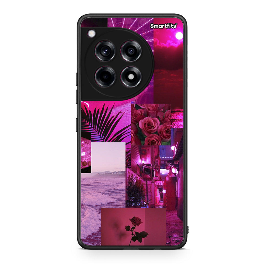 OnePlus 12 Collage Red Roses Θήκη Αγίου Βαλεντίνου από τη Smartfits με σχέδιο στο πίσω μέρος και μαύρο περίβλημα | Smartphone case with colorful back and black bezels by Smartfits