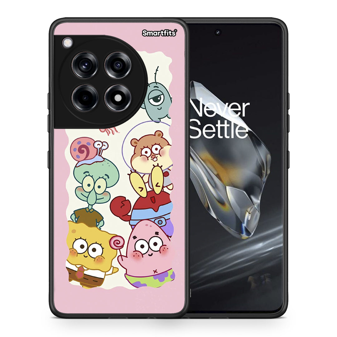 Θήκη OnePlus 12 Cute Companion από τη Smartfits με σχέδιο στο πίσω μέρος και μαύρο περίβλημα | OnePlus 12 Cute Companion case with colorful back and black bezels