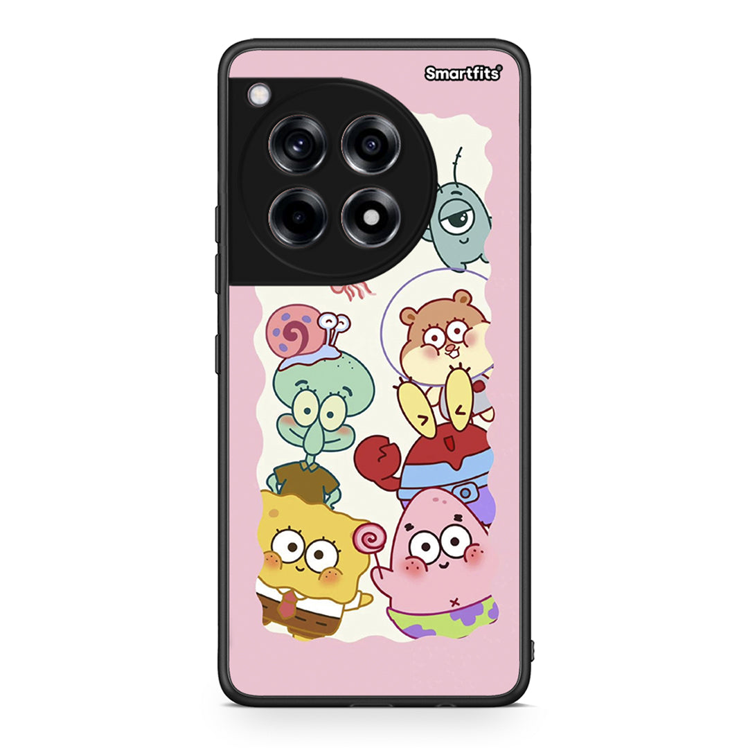 OnePlus 12 Cute Companion θήκη από τη Smartfits με σχέδιο στο πίσω μέρος και μαύρο περίβλημα | Smartphone case with colorful back and black bezels by Smartfits