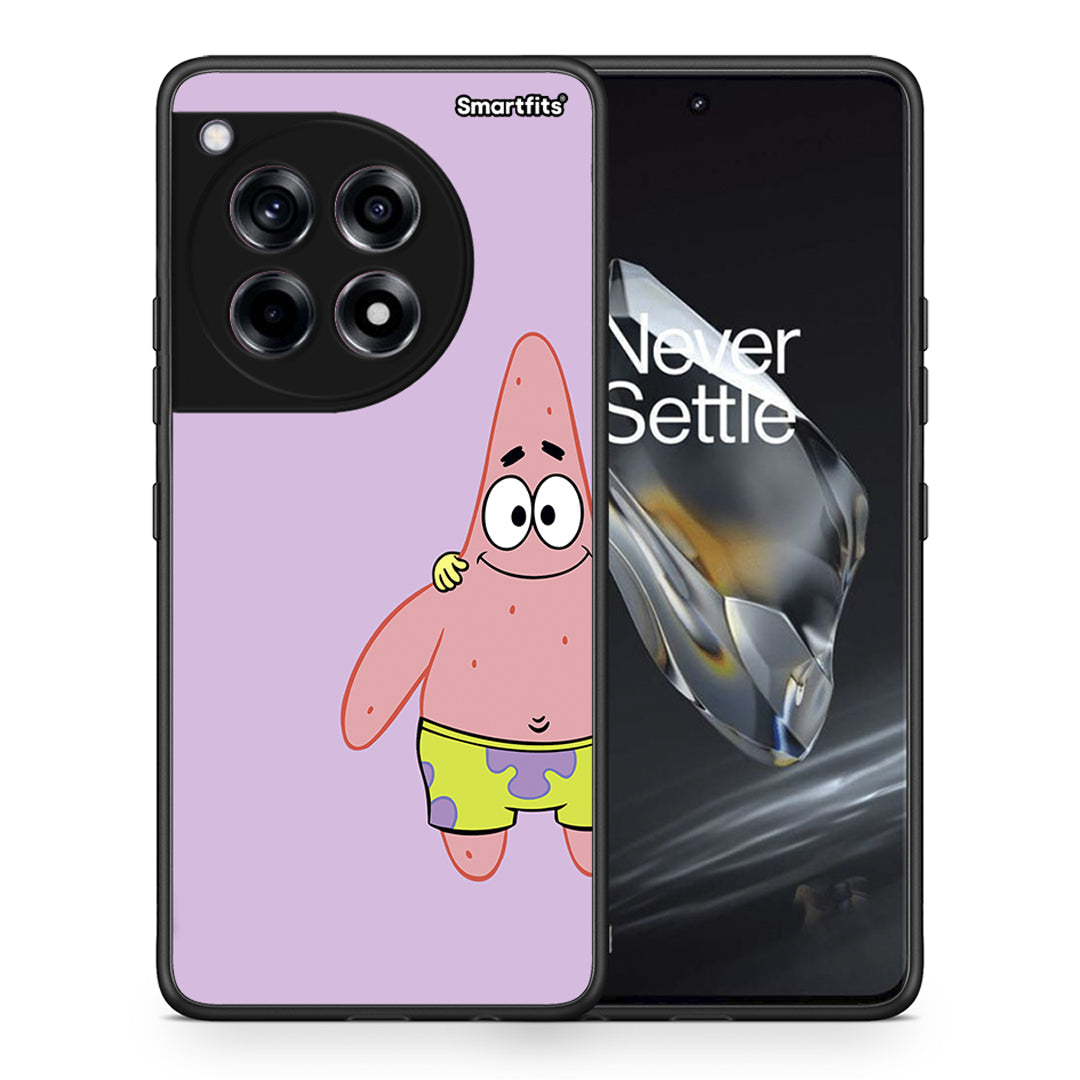 Θήκη OnePlus 12 Friends Patrick από τη Smartfits με σχέδιο στο πίσω μέρος και μαύρο περίβλημα | OnePlus 12 Friends Patrick case with colorful back and black bezels