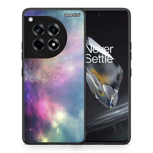 Θήκη OnePlus 12 Rainbow Galaxy από τη Smartfits με σχέδιο στο πίσω μέρος και μαύρο περίβλημα | OnePlus 12 Rainbow Galaxy case with colorful back and black bezels