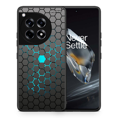 Θήκη OnePlus 12 Hexagonal Geometric από τη Smartfits με σχέδιο στο πίσω μέρος και μαύρο περίβλημα | OnePlus 12 Hexagonal Geometric case with colorful back and black bezels