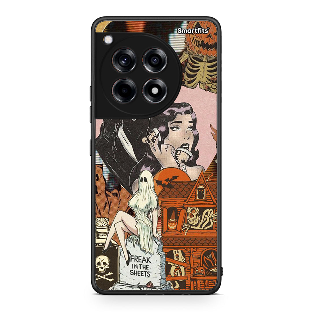 OnePlus 12 Halloween Collage Θήκη από τη Smartfits με σχέδιο στο πίσω μέρος και μαύρο περίβλημα | Smartphone case with colorful back and black bezels by Smartfits