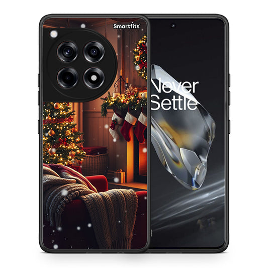 Θήκη OnePlus 12 Home For Christmas από τη Smartfits με σχέδιο στο πίσω μέρος και μαύρο περίβλημα | OnePlus 12 Home For Christmas case with colorful back and black bezels