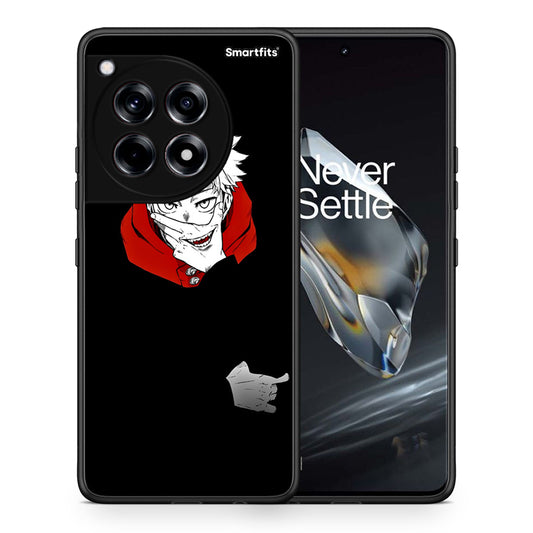 Θήκη OnePlus 12 Itadori Anime από τη Smartfits με σχέδιο στο πίσω μέρος και μαύρο περίβλημα | OnePlus 12 Itadori Anime case with colorful back and black bezels