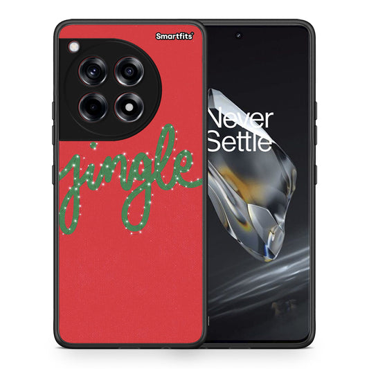 Θήκη OnePlus 12 Jingle Xmas από τη Smartfits με σχέδιο στο πίσω μέρος και μαύρο περίβλημα | OnePlus 12 Jingle Xmas case with colorful back and black bezels
