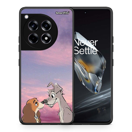 Θήκη OnePlus 12 Lady And Tramp από τη Smartfits με σχέδιο στο πίσω μέρος και μαύρο περίβλημα | OnePlus 12 Lady And Tramp case with colorful back and black bezels