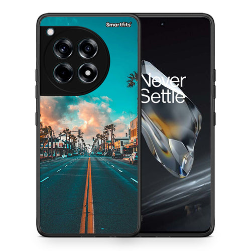Θήκη OnePlus 12 City Landscape από τη Smartfits με σχέδιο στο πίσω μέρος και μαύρο περίβλημα | OnePlus 12 City Landscape case with colorful back and black bezels