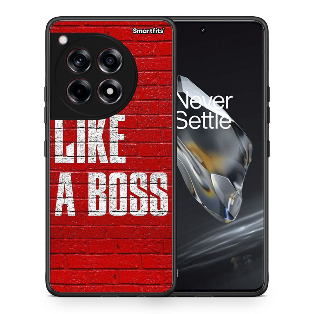 Θήκη OnePlus 12 Like A Boss από τη Smartfits με σχέδιο στο πίσω μέρος και μαύρο περίβλημα | OnePlus 12 Like A Boss case with colorful back and black bezels