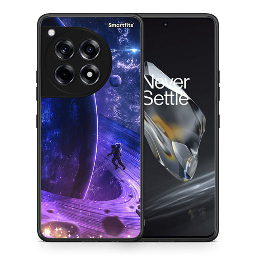 Θήκη OnePlus 12 Lost Astronaut από τη Smartfits με σχέδιο στο πίσω μέρος και μαύρο περίβλημα | OnePlus 12 Lost Astronaut case with colorful back and black bezels