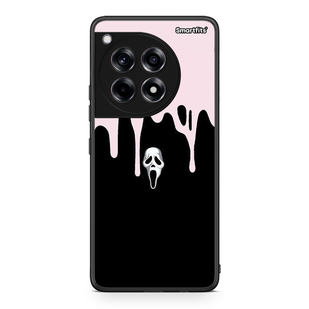 OnePlus 12 Melting Halloween Mask Θήκη από τη Smartfits με σχέδιο στο πίσω μέρος και μαύρο περίβλημα | Smartphone case with colorful back and black bezels by Smartfits